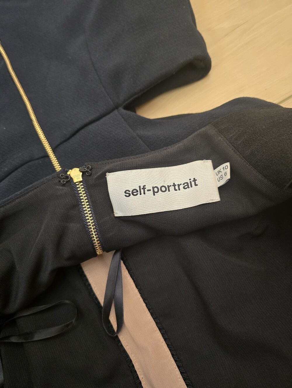 Self-Portrait Navy Chain-Accent Cutout Jumpsuit - Picture 8 of 10